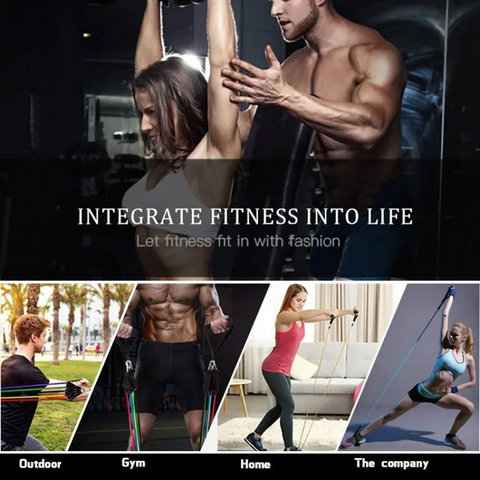 Buy Dropp™ Power Exercise Resistance Band Set 5 In 1