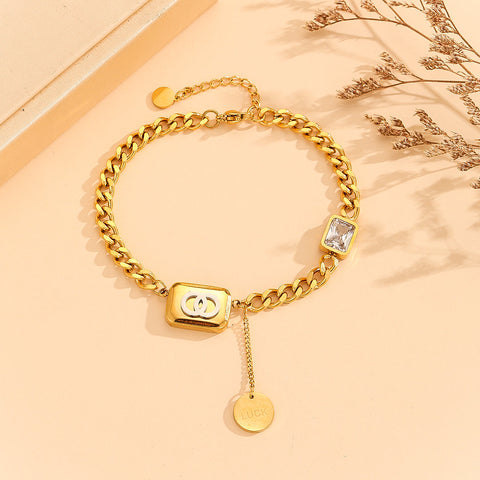 Buy Dropp™ Radiant Mystique Gold Link Bracelet