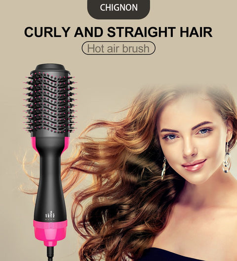 Buy Dropp™ Hot Air Brush Multi-Function HairDryer Straightener Curler CombOne Step Professional Salon Hai..