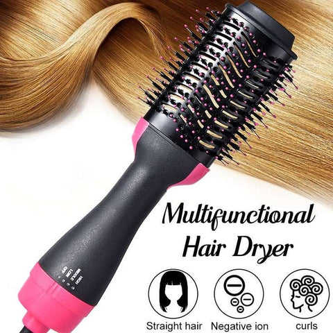 Buy Dropp™ Hot Air Brush Multi-Function HairDryer Straightener Curler CombOne Step Professional Salon Hai..