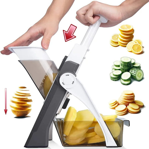 Buy Dropp™ 5 in-1 Multifunctional Manual Mandolin Vegetable Slicer Cutter Food & Chopper