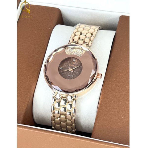Buy Dropp™ Stylish Women's Rose Watch with Chain Strap