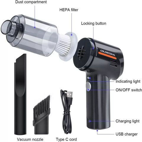 Buy Dropp™ multifunctional 3 in 1 Mini Handheld Car Vacuum Cleaner