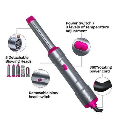 Buy Dropp™ 5 In 1 Hair Dryer Straightener And Curler