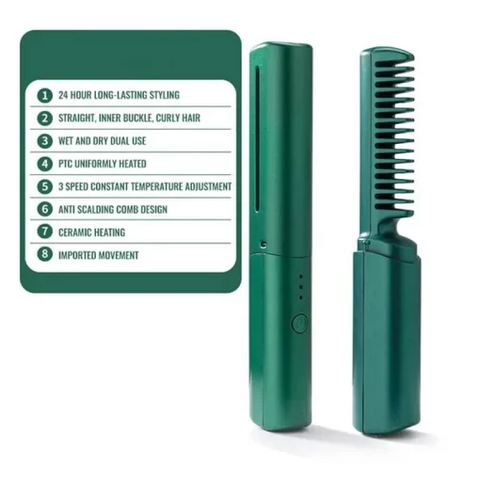 Buy Dropp™ Travel Comb Cordless Rechargeable Hair Straightener