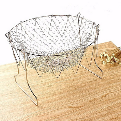 Buydropp® Multipurpose Foldable Stainless Steel Fry Basket